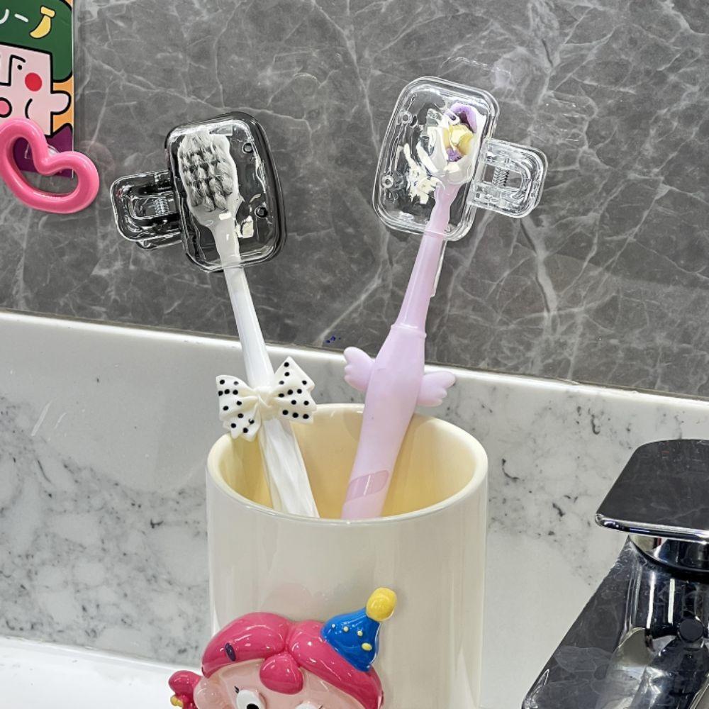 Transparent Toothbrush Head Storage Clip Universal Dust-proof Toothbrush Protective Cap Protector Cap Durable