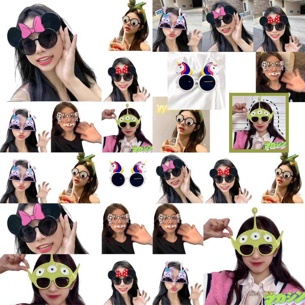 Lunettes Ins Drôles Décoratives Fête Anniversaire Lunettes de Vue Jouets Hilares Stupides Lunettes de Soleil Accessoires Photo Et Lunettes de Soleil