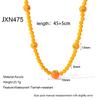 Popular summer vacation style colorful fruit acrylic handmade beaded necklace women do not fade jewelry