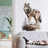 Hand-Painted Majestic Wolf King Wall Sticker Self-Adhesive for Bedroom Living Room Entrance Background Wall Decoration