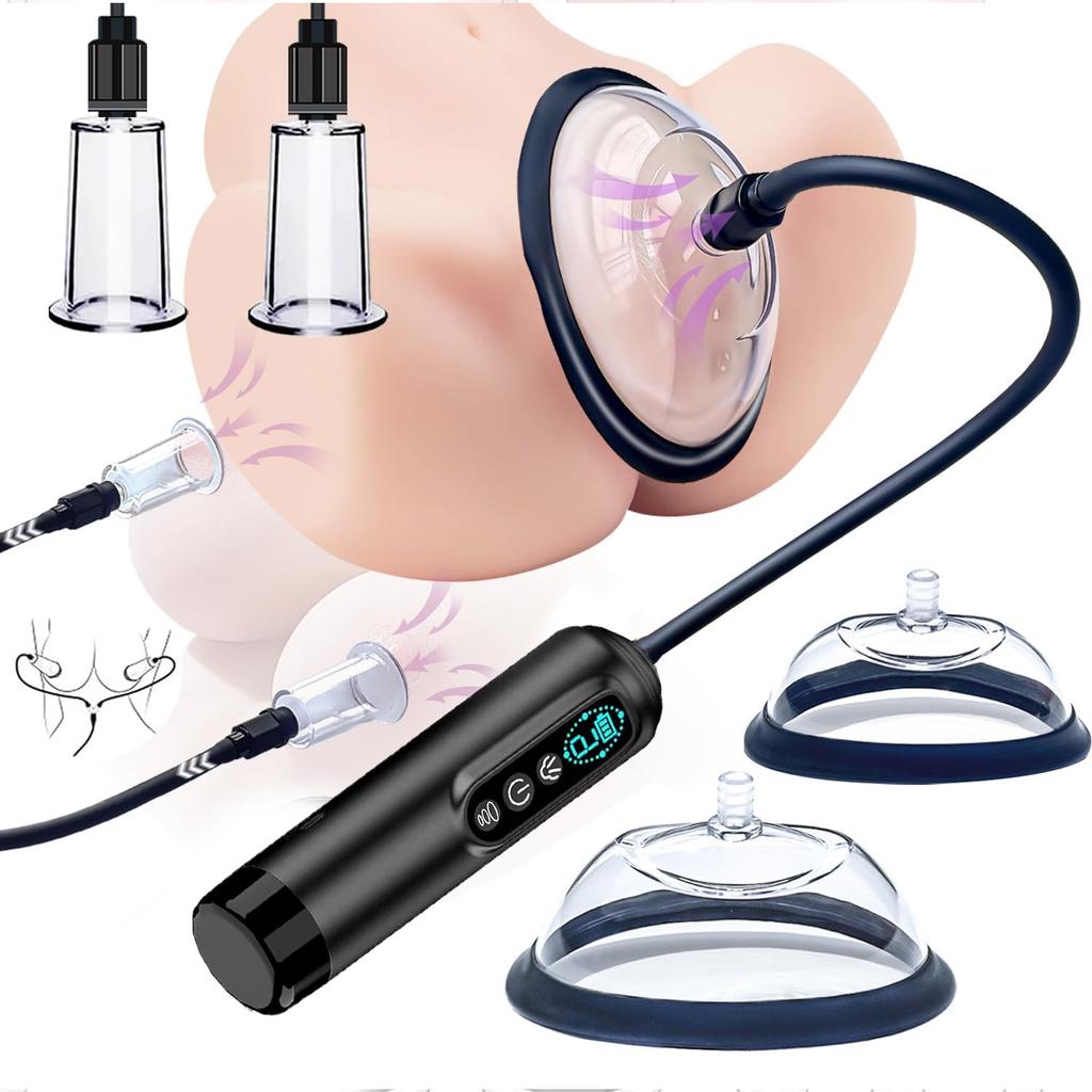 Clitoral and Nipple Pump Sex Toys, Vacuum Pumps,Adult Sexual Pleasure Tools, Double Nipple Suckers with 7 Suction Female Sex Toy Clit Sucker for Women