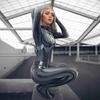 Body Cosplay da Donna White Widow Costume da Supereroe in Spandex Nero