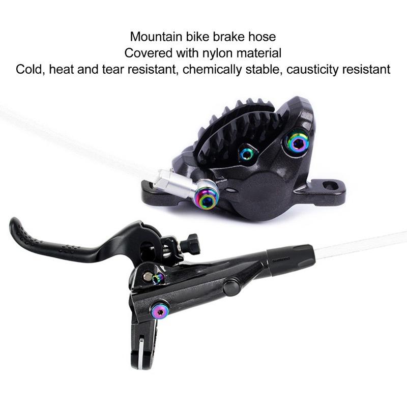 Langlebig mit 4 Oliven und Einsätzen Bremszug-Kit Einfach zu installieren Weiß Hydraulischer Scheibenbremszug Scheibenbremszug-Kit Fahrradreparatur