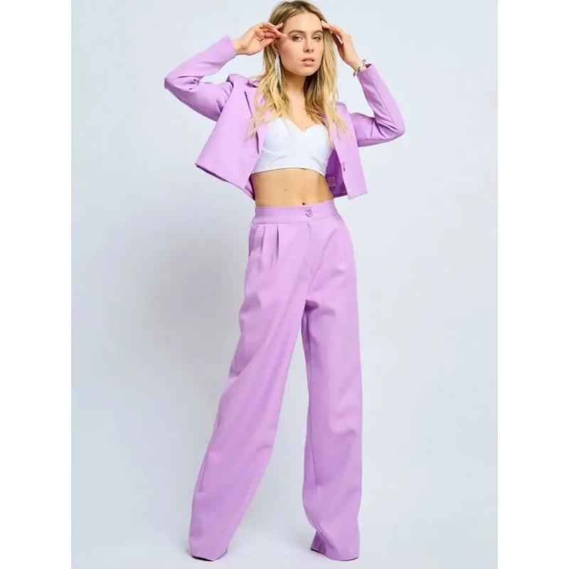 Womens Short Fit Blazer Set With