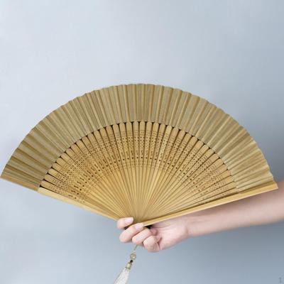 Chinese Folding Fan Chinoiserie Handheld Versatile Lightweight Decorative Folded Bamboo Hand