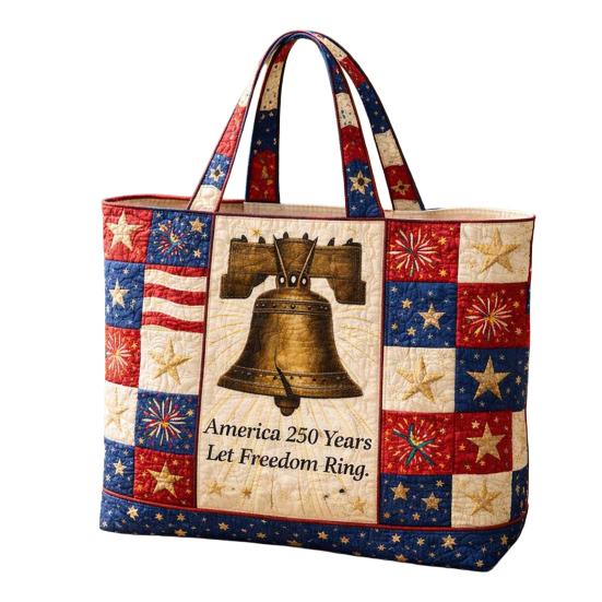 USA 250. Jahrestag Tragetasche, Unabhängigkeitstag Handtasche, Rot Weiß Blau Einkaufstasche, Wiederverwendbare Patriotische Tasche für 4. Juli Geschenke