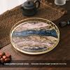 Minimalist Marble Snack Tray With Storage For Home Office And Relaxation