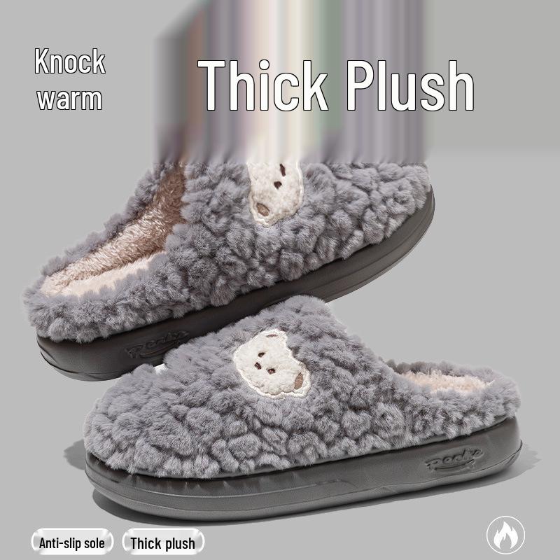 

Зимние мультяшные пушистые тапочки: Милые плюшевые домашние хлопковые тапочки для женщин и мужчин 40-41