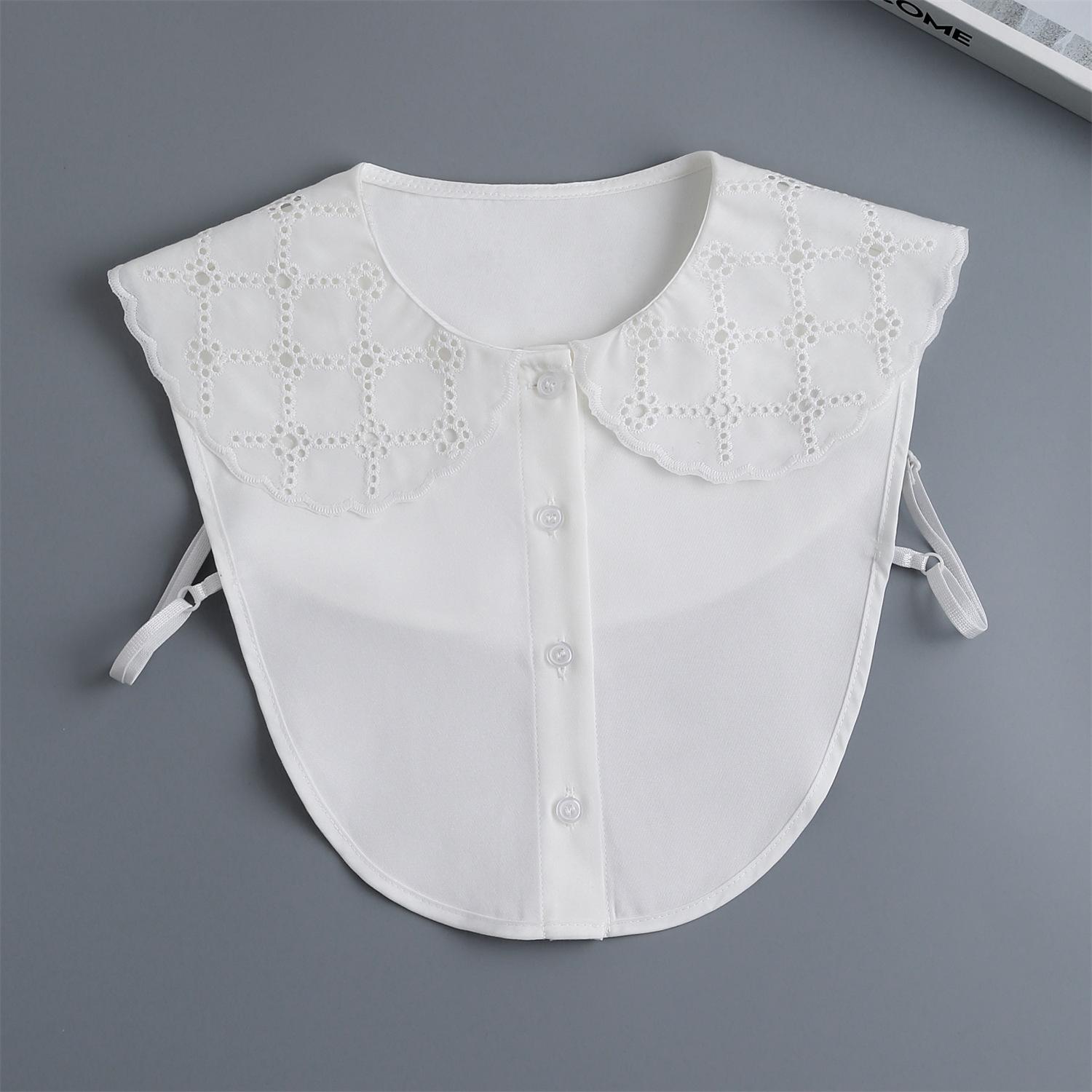 

Элегантные оборки, поддельный воротник-стойка для женщин, свитер, блузка, топ, рубашка, съемный воротник, осенняя съемная полу-рубашка, поддельные воротники