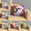 Hummingbird Spring Flowers Cushion Cover Soft Reversible  Durable Pillow Cover  MultiScene Use for Home  Car Daily Comfort
