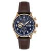 Hawker Hurricane Classic Chronograph Skórzany pasek Admiral Niebieska tarcza Kwarcowy zegarek męski AV-4011-0O