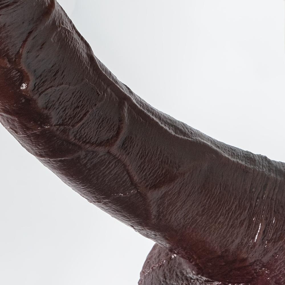 Scimitar Dildo – Extra Large Curved Silicone Dildo with Double Density, Realistic Veins, Strong Suction Base, Adult Sex Toy for Couples