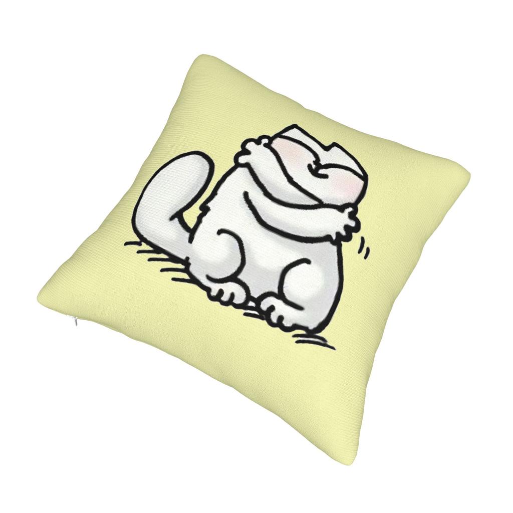 Simons Cat Pillowcase Polyester Cushion Cover Decoration Cute Cats Pillow Case Cover Home Square 45X45Cm