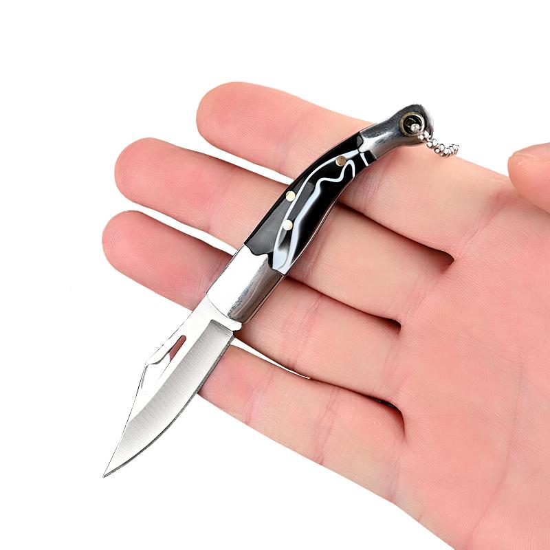 Mini Pocket Knife Portable Stainless Steel Folding Knife Keychain Box Cutter Survival Multitool Camping Emergency EDC Gadgets
