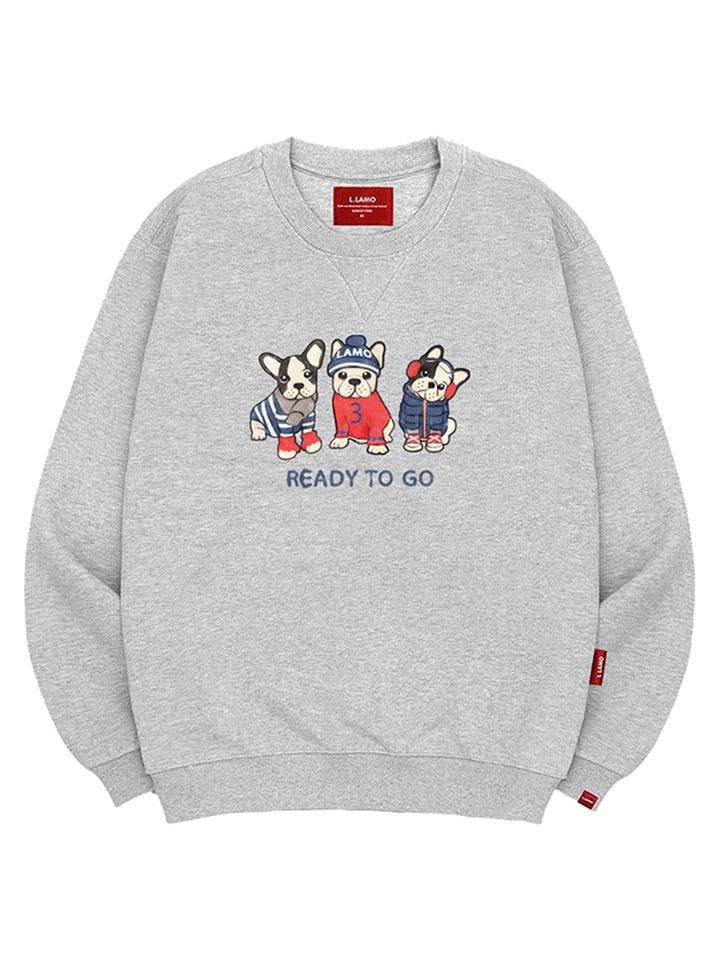 Ellamo Ready Puppy Sweatshirt Unisex Big Size S~4Xl (Type A)