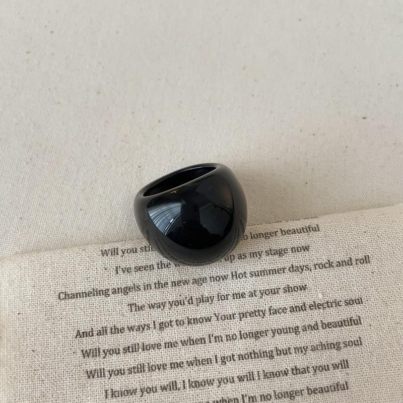 Multicolor Acrylic Resin Finger Rings for Women Simple Vintage Water Drop Shaped Rings Female Personality Jewelry