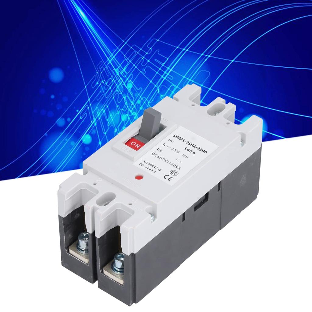 DC Circuit Breaker, 2P Molded Case, Solar Energy Switch, 500V, 160A