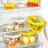Airtight Transparent Food-Grade PET Refrigerator Organizer - Large Capacity