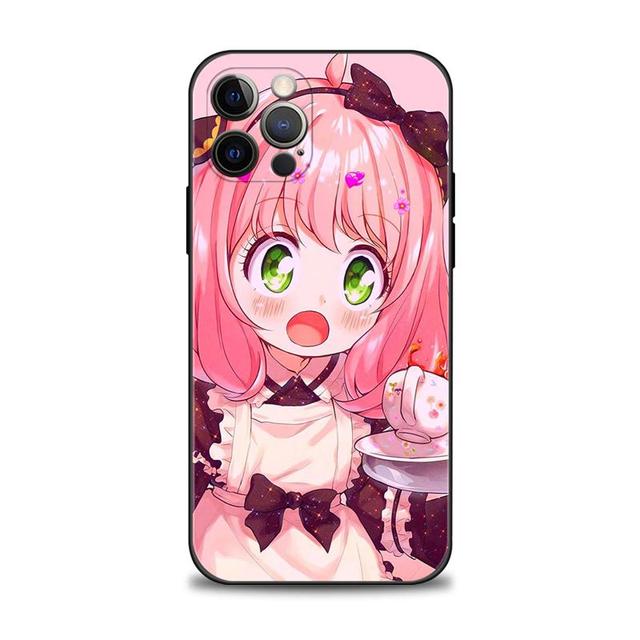 

Чехол для телефона Apple Iphone 14 13 12 11 Pro Max 13 12 Mini Xs Max Xr X 7 8 6 6s Plus, чехол Spy X Family Pink Smile Anya Damian For iPhone 6 6S Plus