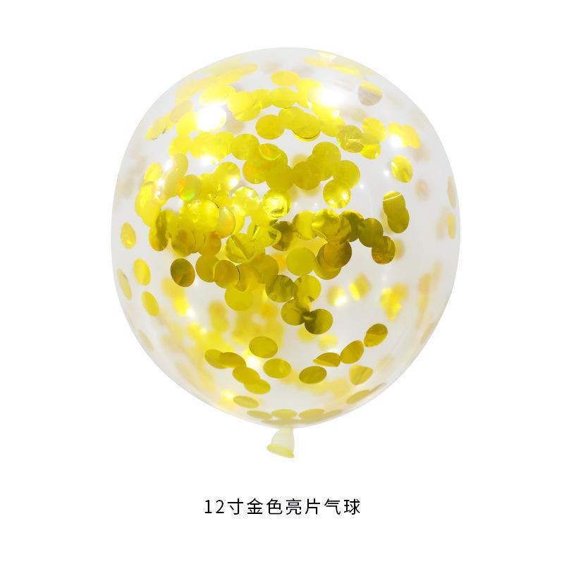 12 Inch Round Sequined Transparent Latex Balloon Birthday Wedding Opening Event Shopping Mall Decoration Party Decoration Supplies