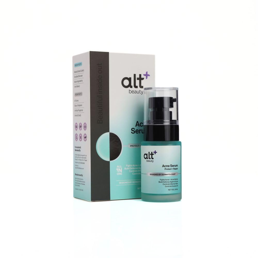 altBeauty Acne Serum | Anti Acne Serum for Oily & Acne Prone Skin | Salicylic Acid, Mandelic Acid & Azelaic Acid | Niacinamide & Zinc | Helps Reduc