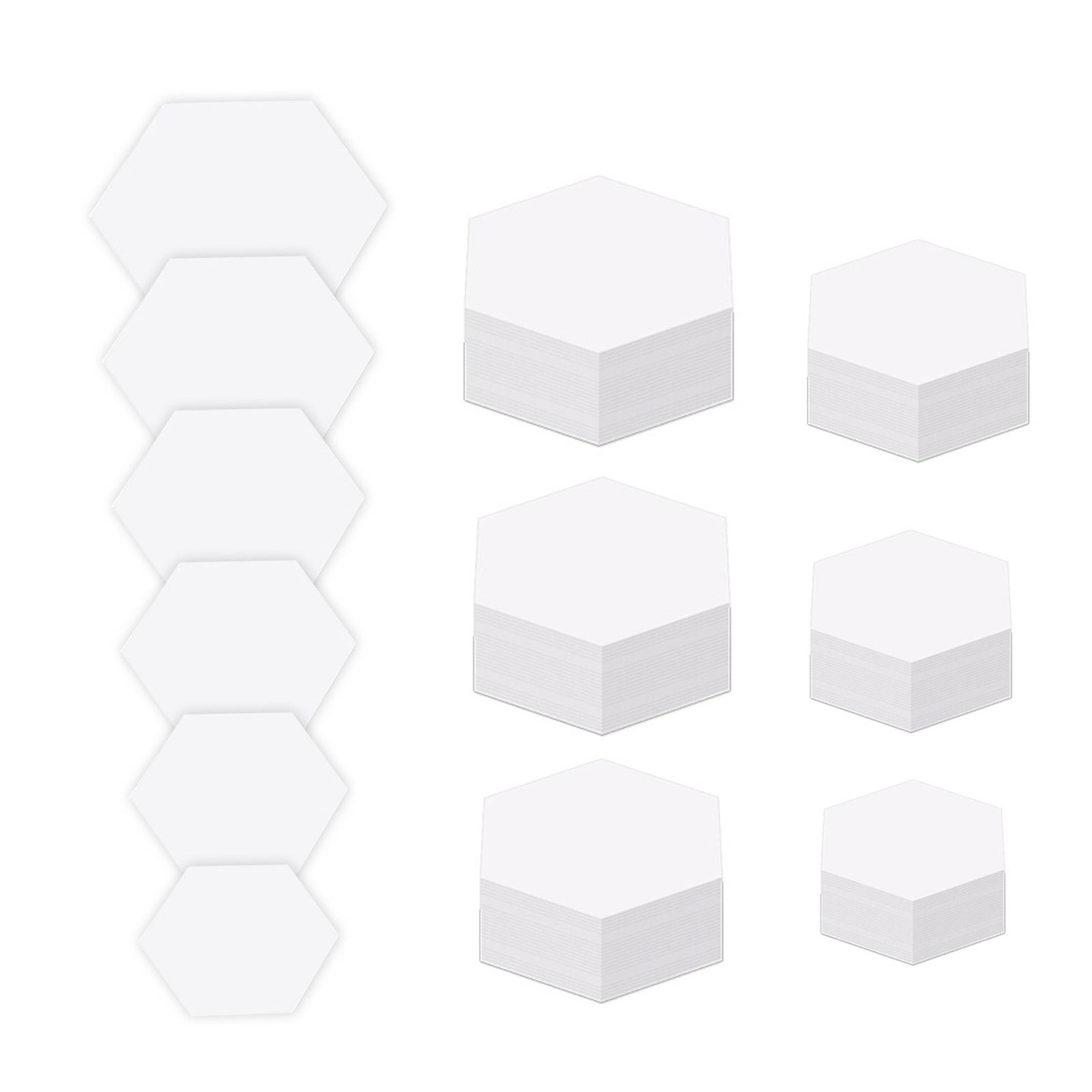 600Pcs Hexagon Quilting Paper, 6 Size Paper Piecing Paper Quilting Templates for Quilting and Patchwork Sewing Project 1