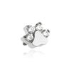 Titanium Claw Nut With White Zircons, Silver - Tna-069 1.2 Mm