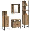 Bathroom Furniture Set with Shelf 4 Pcs Artisan Oak Wood Based Material