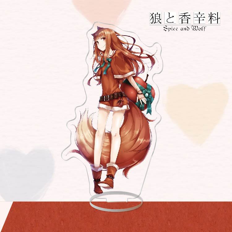 Anime akrylowy stojak figurka akcji zabawka Spice and Wolf PVC laserowy stojak na biurko model zabawki prezent
