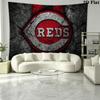 Cincinnati Reds Wall Tapestry Aesthetic Wall Hanging Printed Fabric Blanket Decorative Tapestries for Bedroom Living Room Home Decor