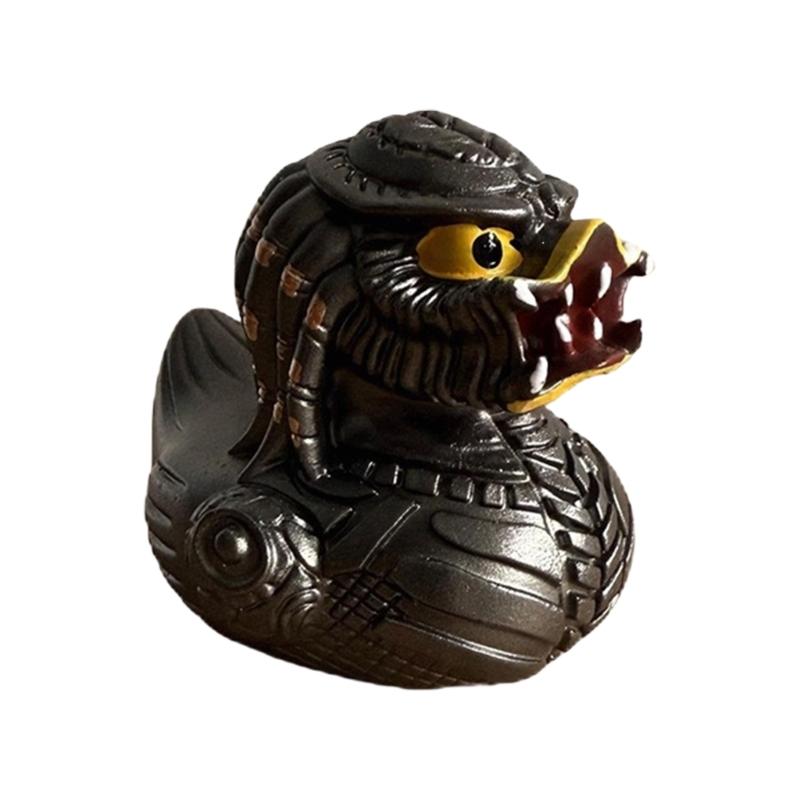 

Handcrafted Evil Duck Ornament Unique Alien Design Resins Duck Miniature Figurine Car Dashboards Art Office Display