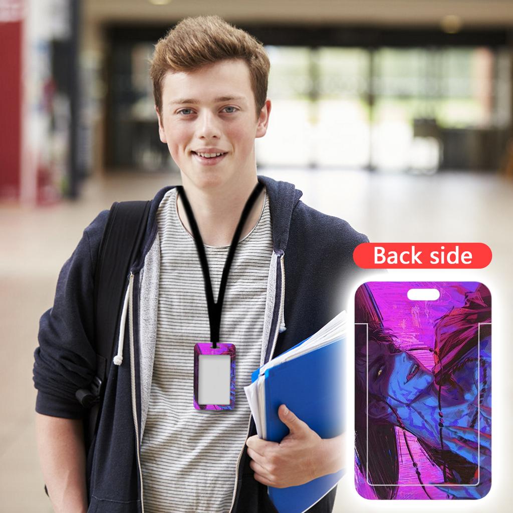 Student Slide Card Holder For School Meal Card, Bus Card, ID Badge, Access Card Protector, Card Cover