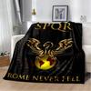 Mantas con el logotipo impreso de Roman SPQR, manta cálida para niños, manta suave y cómoda, mantas de viaje para el hogar, regalo de cumpleaños
