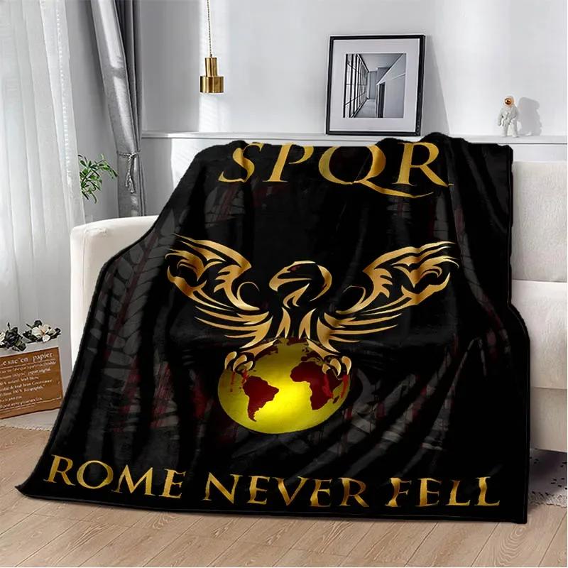 Mantas con el logotipo impreso de Roman SPQR, manta cálida para niños, manta suave y cómoda, mantas de viaje para el hogar, regalo de cumpleaños