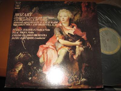 LP Record MOZART, PINCHAS ZUKERMAN - Concerto No.5 In A Major For Violin FCCA100 CBS/Sony Master 1972 Japan Classical Used