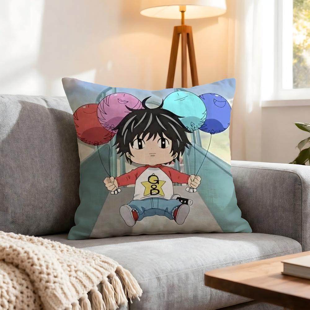 Anime Kotaro Lives Alone Cushion Cover 1Pcs Decorative Covers Soft Cushion Case For Sofa Couch Decor 40X40 45X45 Pillowcases