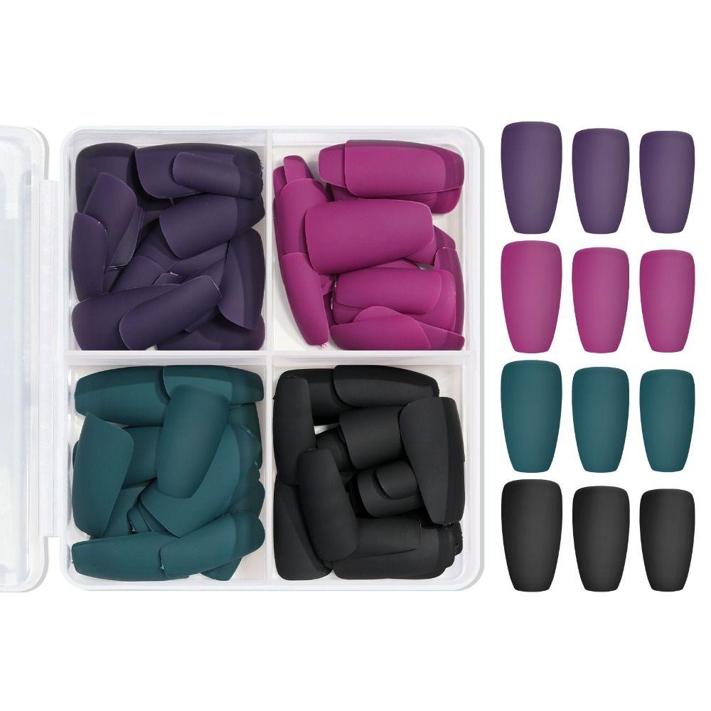 96pcs French False Nails Matte Press On Nails Manicure Nail Tips  Women