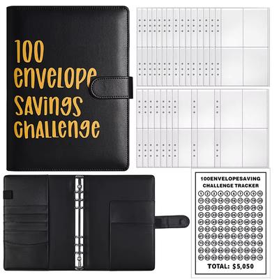 100 Envelope Challenge Binder Easy and Fun Way To Save  Savings Challenges Binder Budget Binder with Cash Envelopes