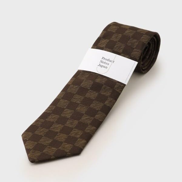 Takeo Kikuchi Checkered Necktie In 07004112 Brown 00 (Made Japan) Men's (243)