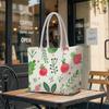Cute Strawberry Pattern Tote Bag for Daily Shopping Travel Lightweight Portable Women Casual Handbag