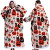 Autumn and winter sports and leisure warm TV blanket senior women's plush comfortable soft bathrobe warm fluffy robe