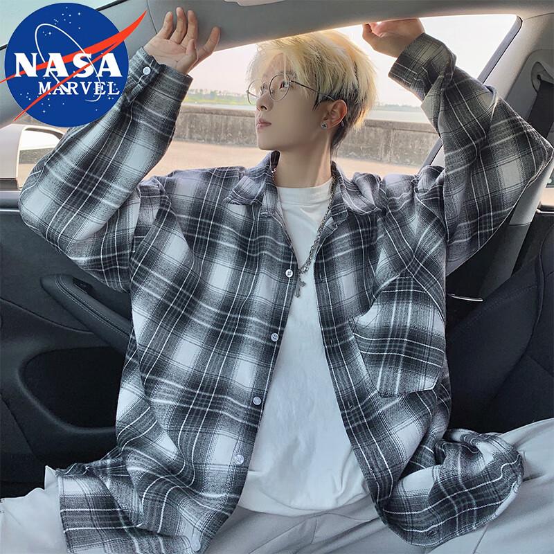 

NASA MARVEL Men s Long-Sleeve Casual Lapel Shirt 3XL