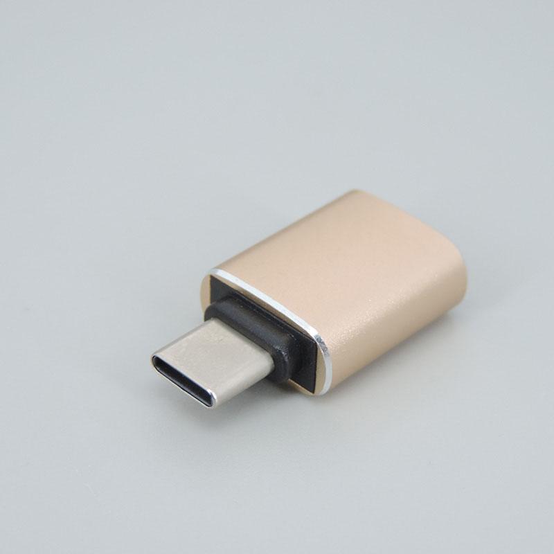 

3 цвета алюминиевый адаптер USB Type C «папа» на USB 3,0 «мама» OTG кабель-конвертер портативный адаптер порта TypeC для смартфона золотой