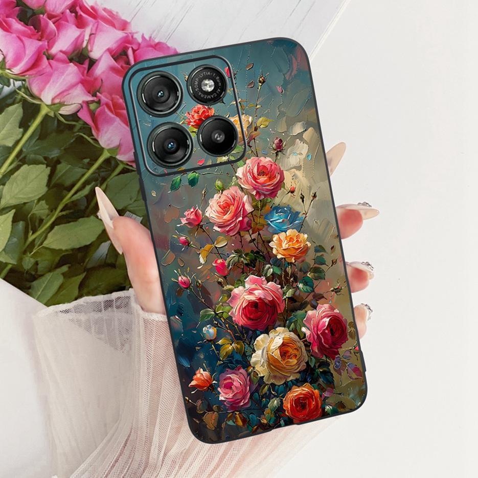 For Motorola Moto G15 Power Case Moto G17 Cute Love Heart Painted Cover Soft Silicone Case For Motorola G17 Power MotoG15 Fundas