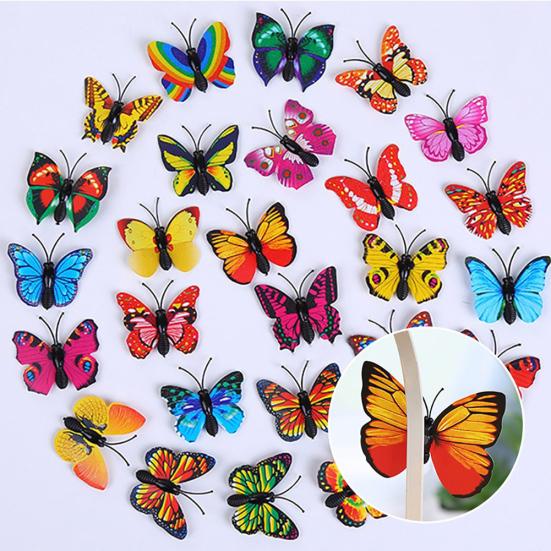 

12шт 3D наклейки на стену моделирование бабочки магнитные наклейки DIY домашний декор комнаты