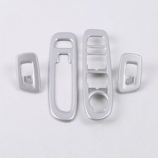 ABS Chrome Button Window Lift Switch Cover Trim For 2017- JEEP Compass 4pcs