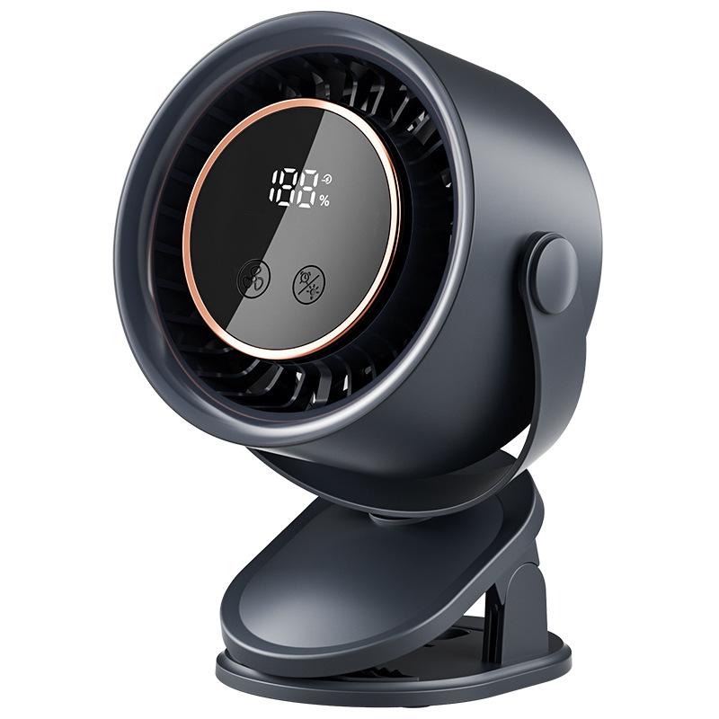 

2026 Long Battery Life Desktop Digital Display Clip Fan for Dorms and Offices Direct Plug