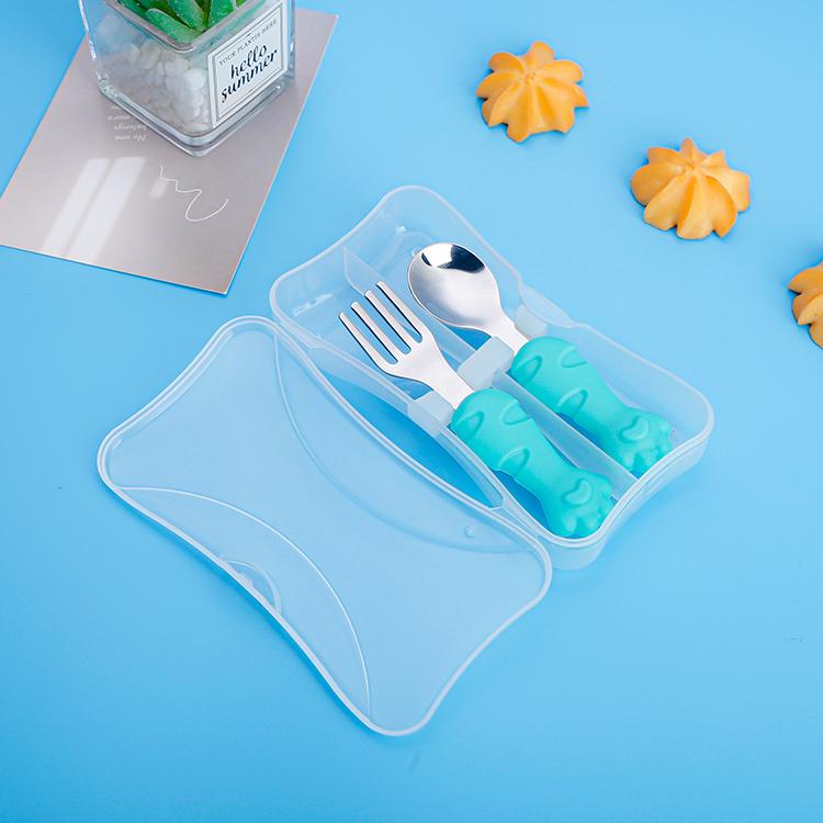 

Короткая ручка вилка-ложка детский набор для кормления детская посуда вилка из нержавеющей стали ложка детские десертные столовые приборы зелёный
