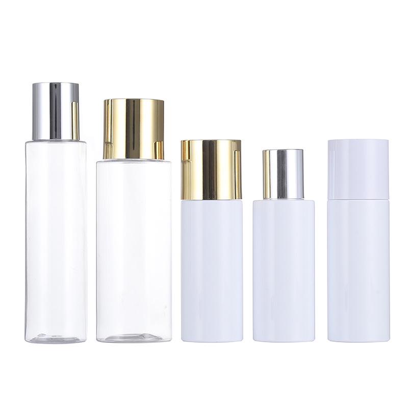 150ml Kaplamalı Kapaklı 100/120ml PET Esans Şişesi: Plastik Toner ve Makyaj Temizleyici Şişesi