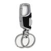 [AIXUAN] Black Metal Carabiner Keychain with Double Key Ring, Fall